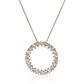 Rose Gold-Plated Silver Morganite Round Circle Pendant Necklace, 18" - Pinctore