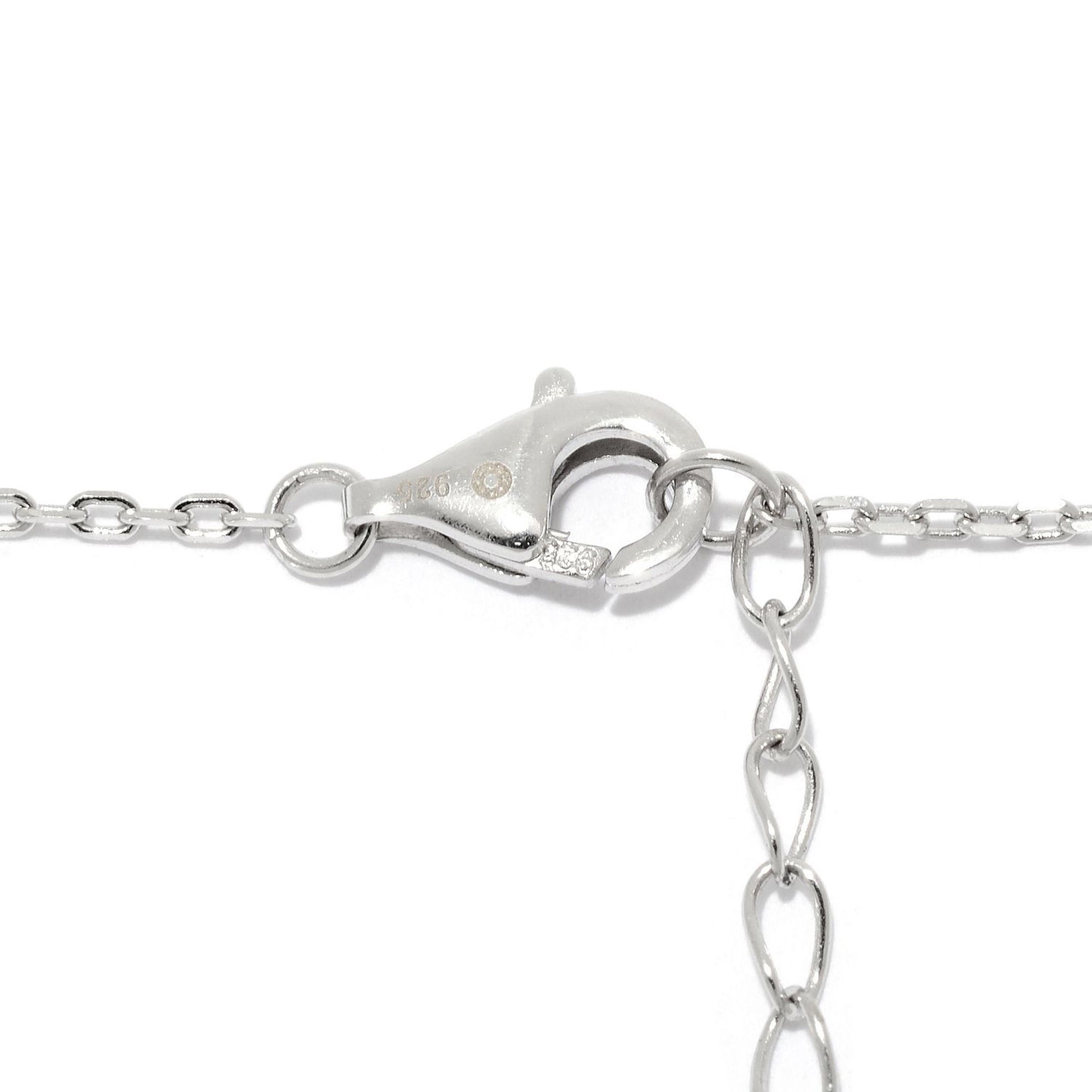 Sterling Silver Tanzanite Pendant Pendant 1.68"L With 18" Chain - Pinctore