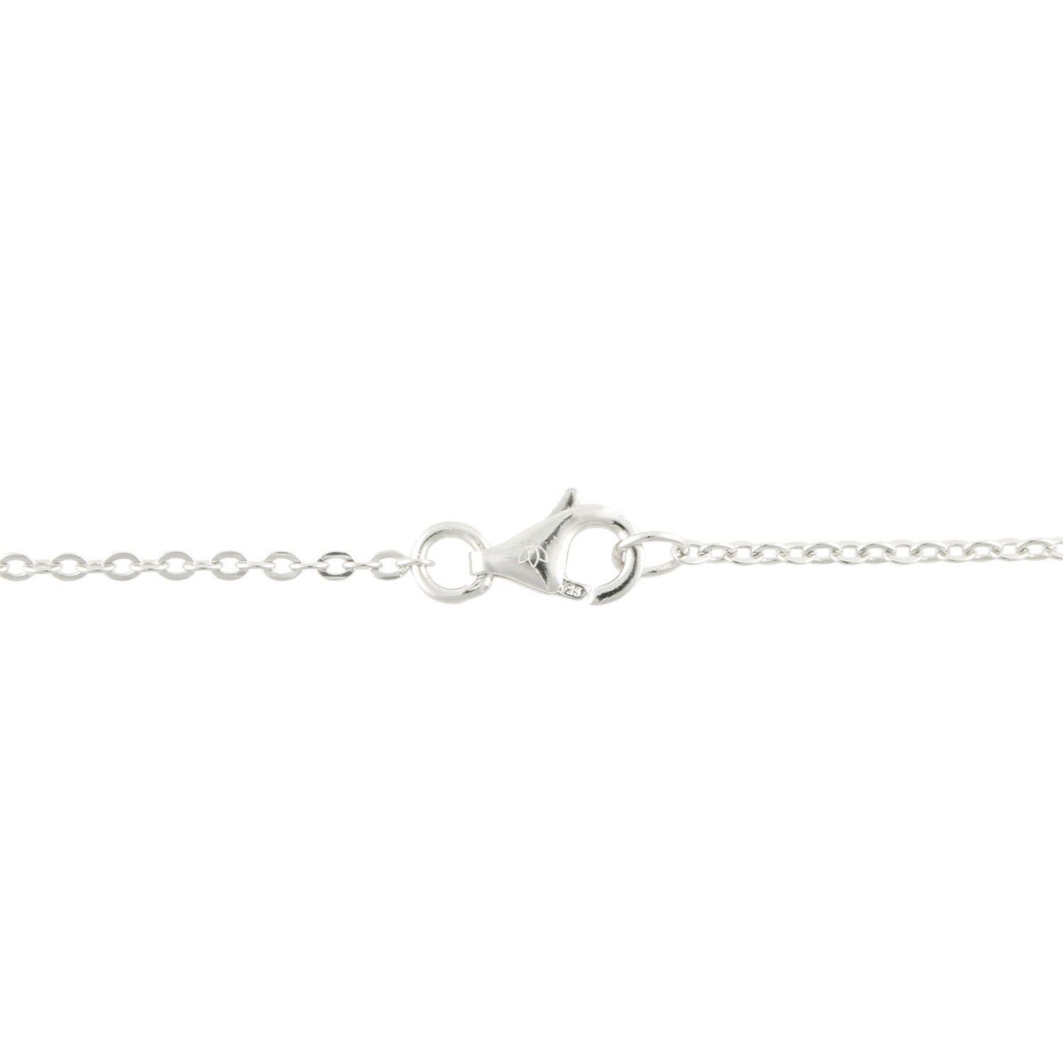 Sterling Silver Madurai Ruby White Zircon Heart Necklace - Pinctore