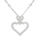 Sterling Silver White Zircon Heart Pendant - Pinctore
