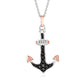 925 Sterling Silver Black Spinel, White Topaz Pendant - Pinctore