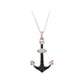 925 Sterling Silver Black Spinel, White Topaz Pendant - Pinctore