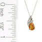 925 Sterling Silver Citrine, White Natural Zircon Pendant - Pinctore