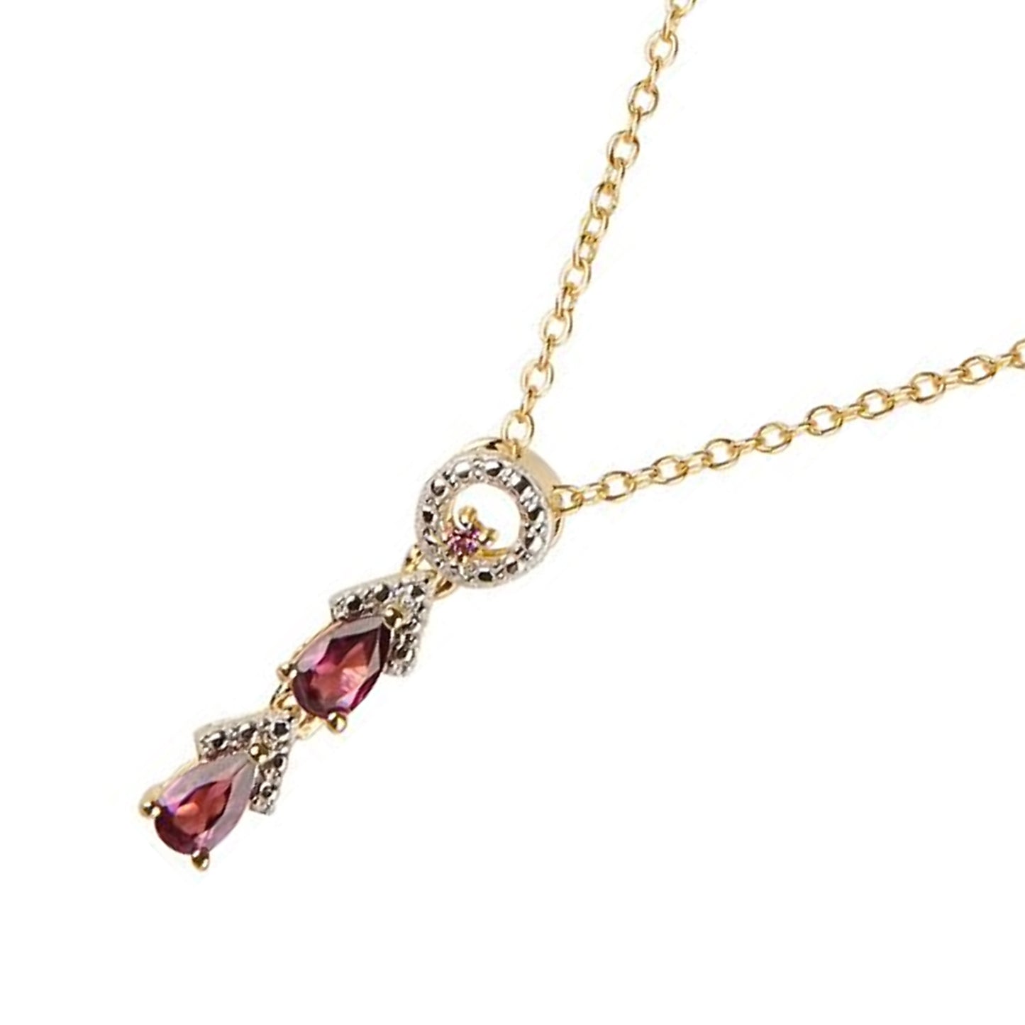 925 Sterling Silver Rhodolite Garnet Pendant - Pinctore