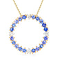 14KT Yellow Gold Tanzanite, Diamond Pendant - Pinctore