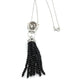 14K Gold & Sterling Silver with Black Onyx, Spinel Pendant - Pinctore