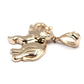 14K Gold Ruby, White Natural Zircon Pendant - Pinctore
