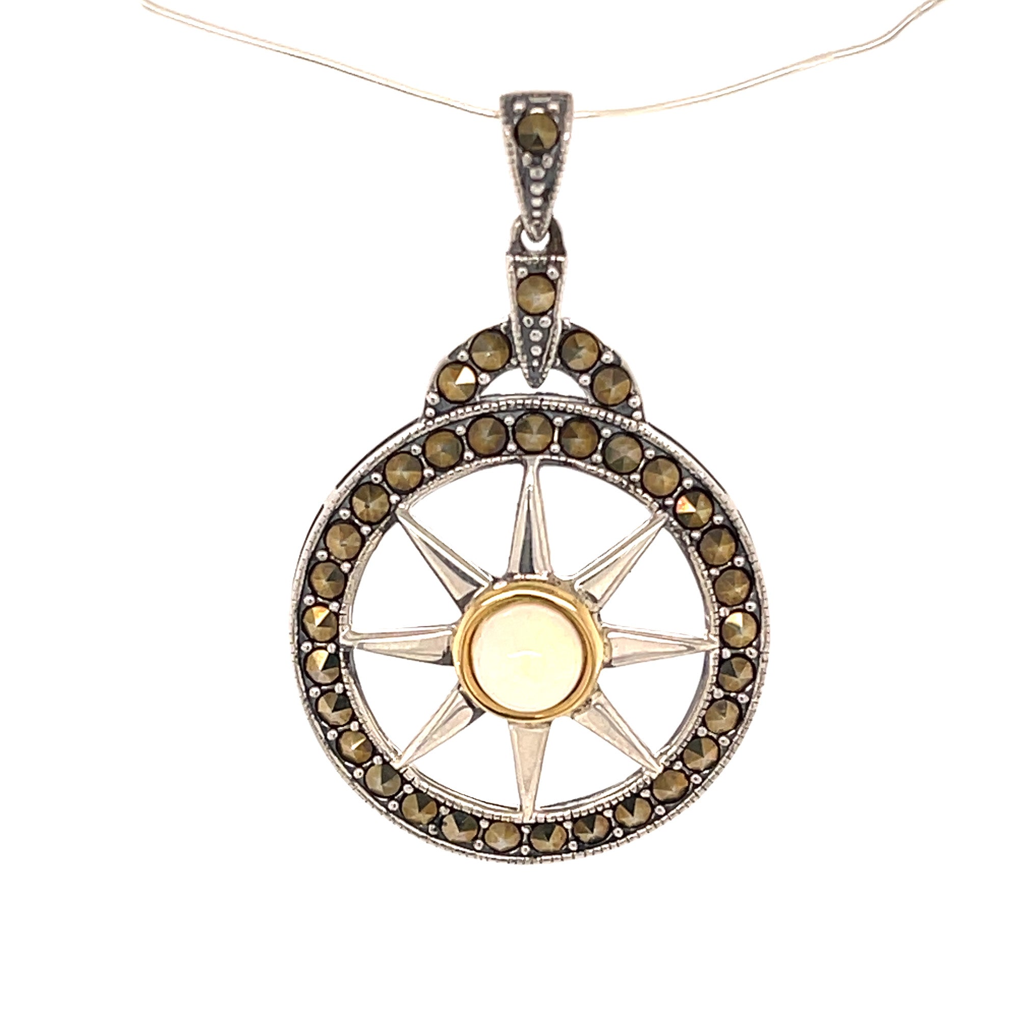 Gold deals marcasite necklace