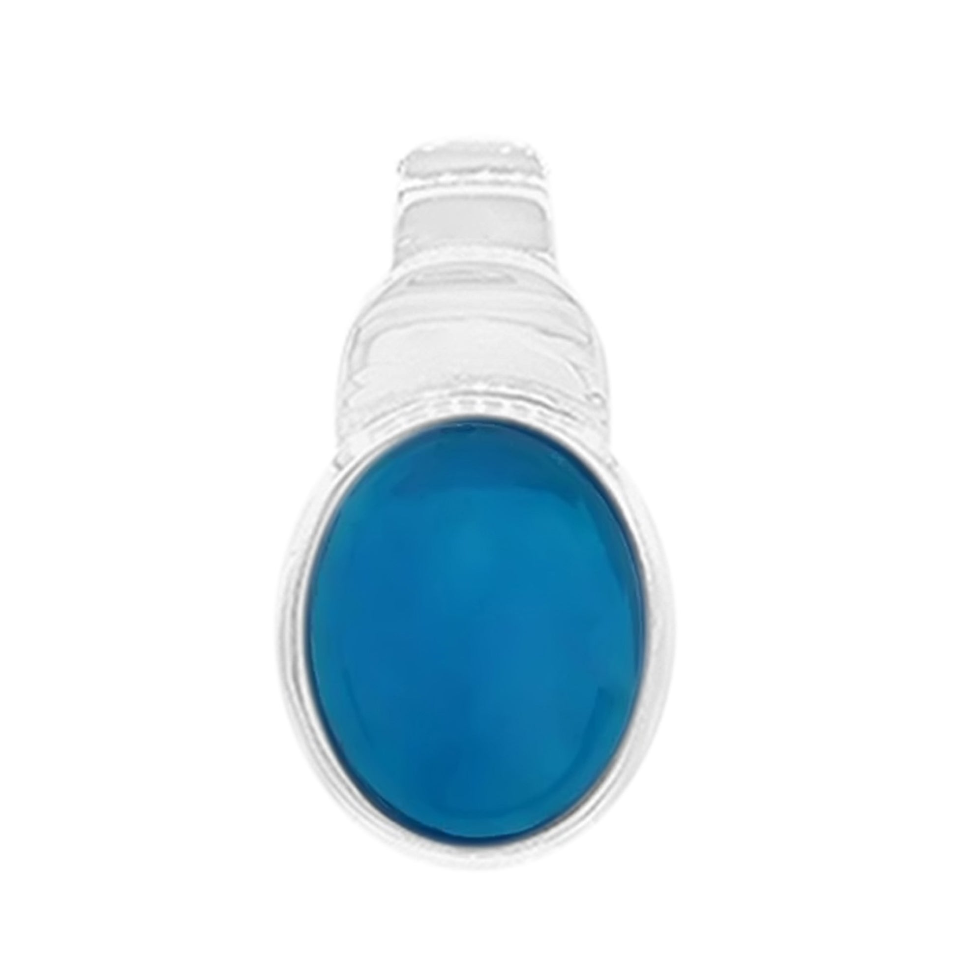 Sterling Silver 925 Neon Blue Opal Pendant - Pinctore