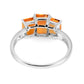 925 Sterling Silver Citrine 3-Stone Ring - Pinctore