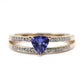 14kt Yellow Gold Tanzanite With White Diamond Ring - Pinctore