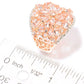 Sterling SIlver 925 Diamond, Morganite Ring - Pinctore