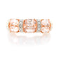 18K Rose Gold Over Silver 1.34Ctw Morganite & Diamond Band Ring - Pinctore