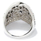 Platinum O/ Silver 3.52Ctw Black Spinel Ring - Pinctore