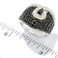 Platinum O/ Silver 3.52Ctw Black Spinel Ring - Pinctore