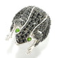 Sterling Silver 925 Black Spinel, Chrome Diopside Ring - Pinctore