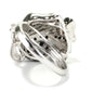 Sterling SIlver 925 Black Spinel, White Zircon Ring - Pinctore