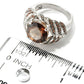 Sterling Silver 5.28Ctw 10Mm Round Chocolate Topaz Cocktail Ring - Pinctore