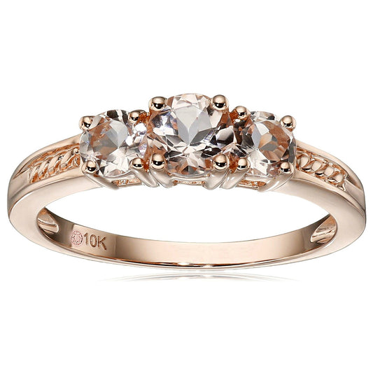 10kt Rose Gold Morganite Ring - Pinctore
