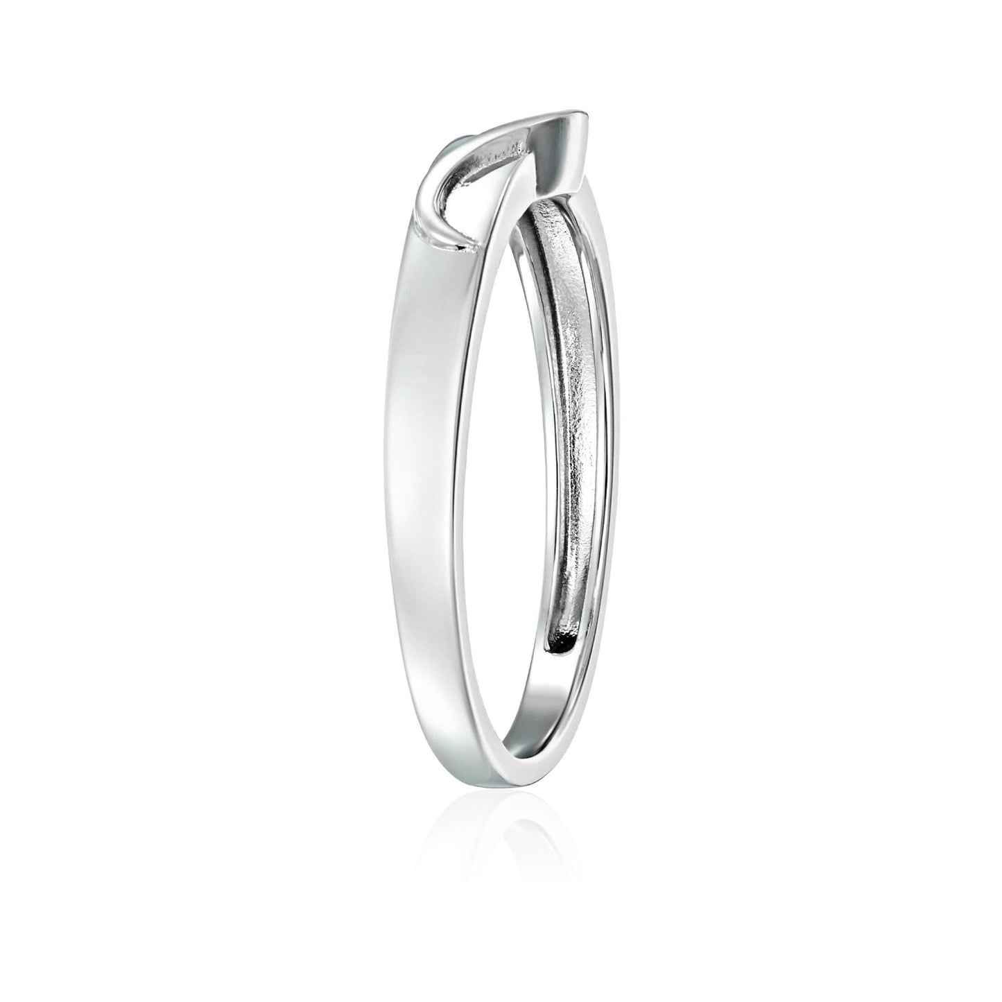 Sterling Silver Natural White Zircon Ring - Pinctore