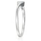 Sterling Silver Natural White Zircon Solitaire Engagement Ring - Pinctore
