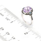 Pinctore Sterling Silver 2.87ctw African Amethyst Cocktail Rings