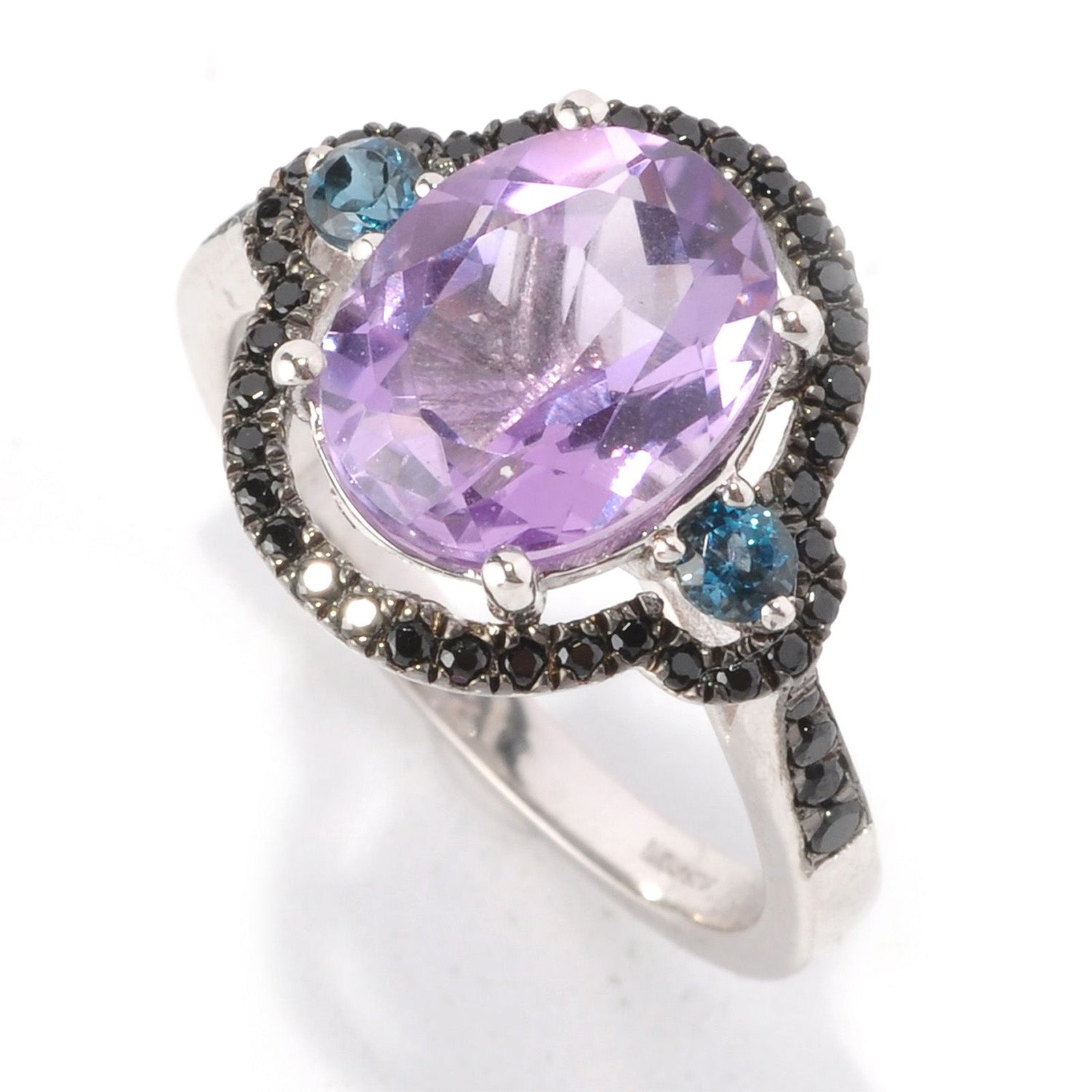 Pinctore Sterling Silver 2.87ctw African Amethyst Cocktail Ring - pinctore