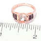 10kt Rose Gold Morganite and Rhodolite Ring - Pinctore