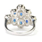 925 Sterling Silver Blue Sapphire, White Cz Ring - Pinctore