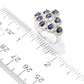 925 Sterling Silver Blue Sapphire, White Cz Ring - Pinctore