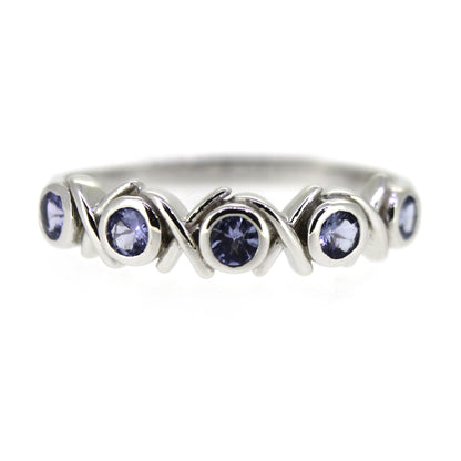 925 Sterling Silver Tanzanite Band Ring - Pinctore