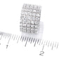 Platinum O/ Silver 6.00Ctw White Natural Zircon Ring - Pinctore
