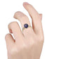 14kt Yellow Gold Iolite With White Natural Zircon Ring - Pinctore