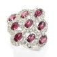 Pinctore Sterling Silver 4.09ctw Rhodolite Ring - pinctore