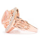 Pinctore 18K Rose Gold Over Silver 3.84ctw Morganite Cocktail Ring - pinctore