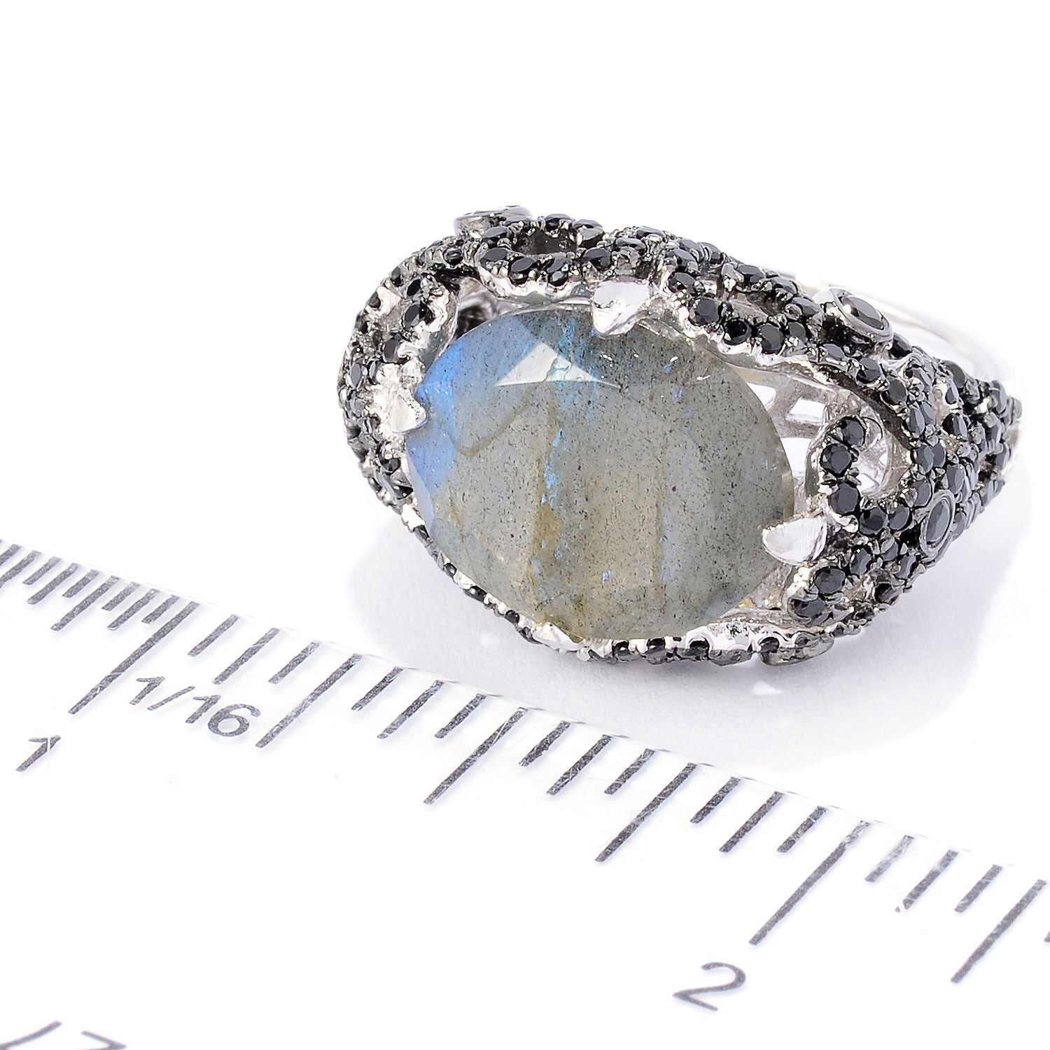 Sterling Silver 8.12Ctw Labradorite Ring - Pinctore