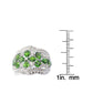 Chrome Diopside & White Zircon Floral Scalloped Wide Band Ring - Pinctore