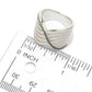 925 Sterling Silver Black Spinel, White Topaz Ring - Pinctore