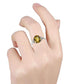 925 Sterling Silver Citrine, White Topaz Ring - Pinctore