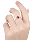 14kt Rose Gold Pink Tourmaline With White Natural Zircon Ring - Pinctore
