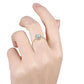 14kt Yellow Gold Blue Zircon With White Natural Zircon Ring - Pinctore
