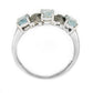 Sterling Silver Aquamarine & Diamond XOXO Ring - Pinctore