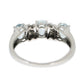 Sterling Silver Aquamarine & Diamond XOXO Ring - Pinctore