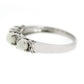 Sterling Silver Ethiopian Opal & Accented 3-stone Band Stackable Ring - Pinctore