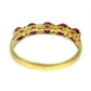 925 Sterling Silver White Natural Zircon, Burmese ruby Ring - Pinctore