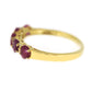 925 Sterling Silver White Natural Zircon, Burmese ruby Ring - Pinctore