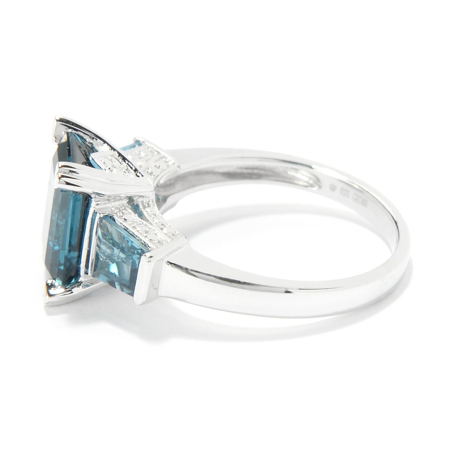 925 Sterling Silver London Blue Topaz Ring - Pinctore