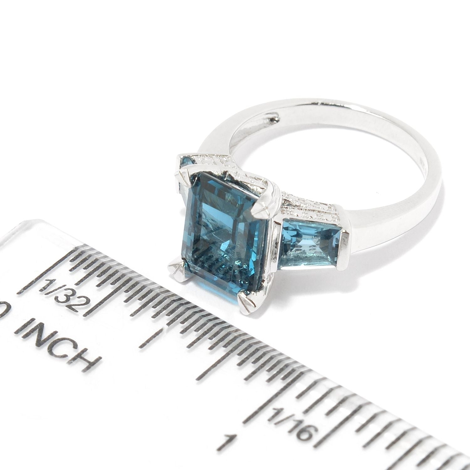 925 Sterling Silver London Blue Topaz Ring - Pinctore