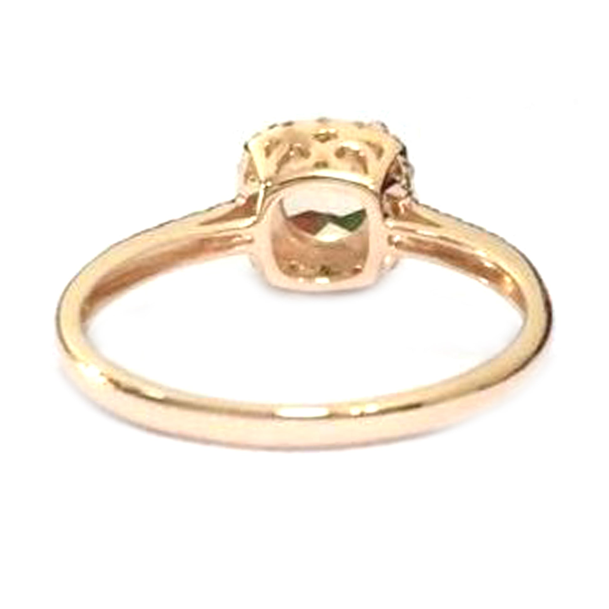 10kt Rose Gold Morganite with Diamond Ring - Pinctore