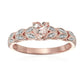 10kt Rose Gold Morganite & Diamond Heart Engagement Ring - Pinctore